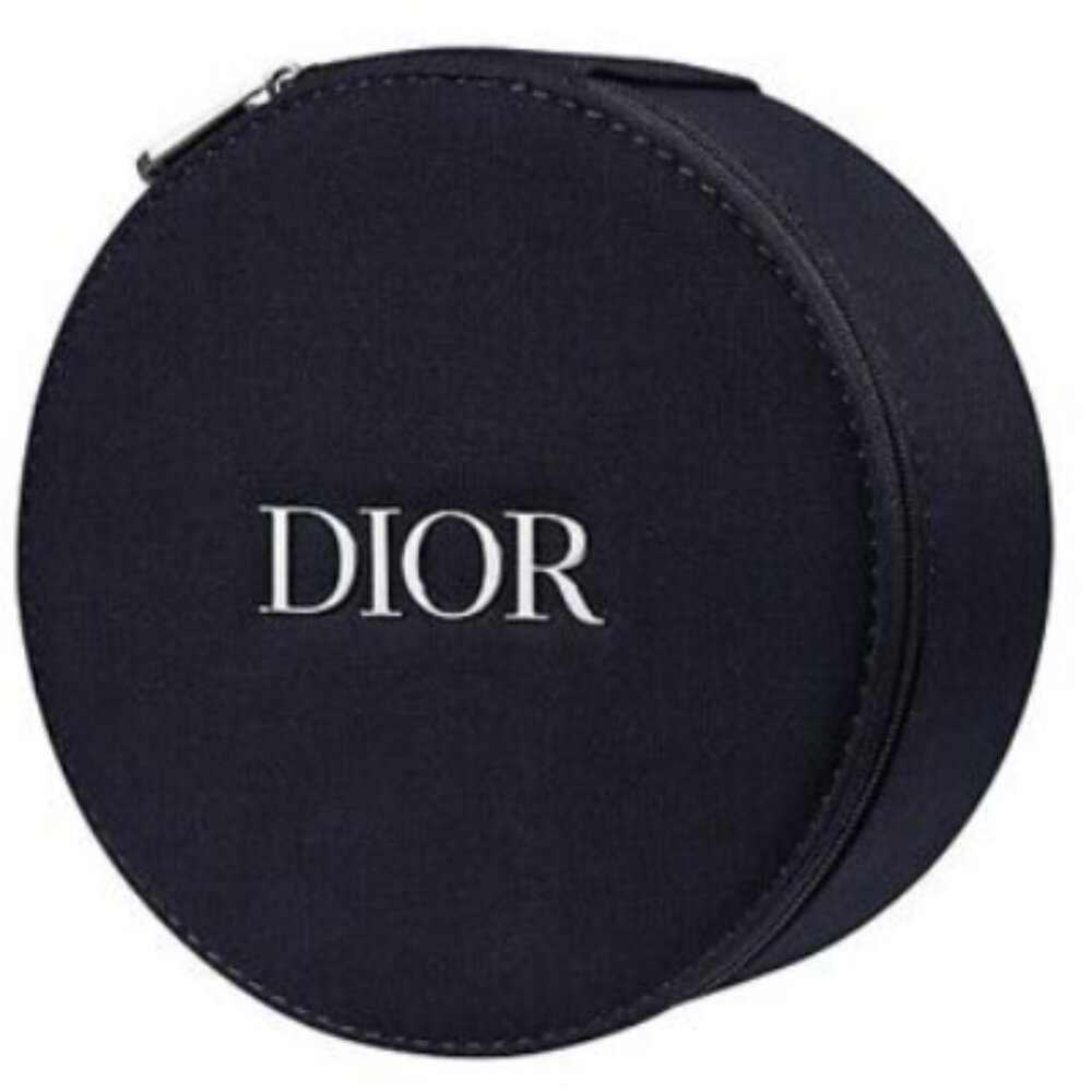 Dior Trousse Bag Makeup Travel Cosmetic Bag Soft Material Nylon Dark Blue